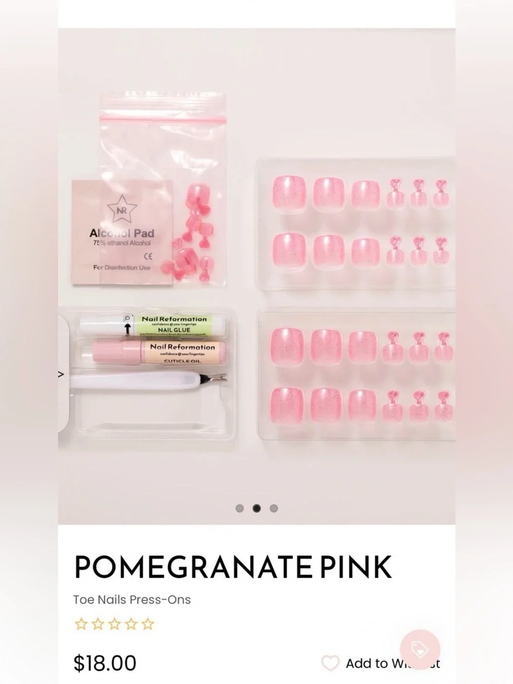 (2) Nail Reformation Press On Toe Nails Sets - New in Boxes!